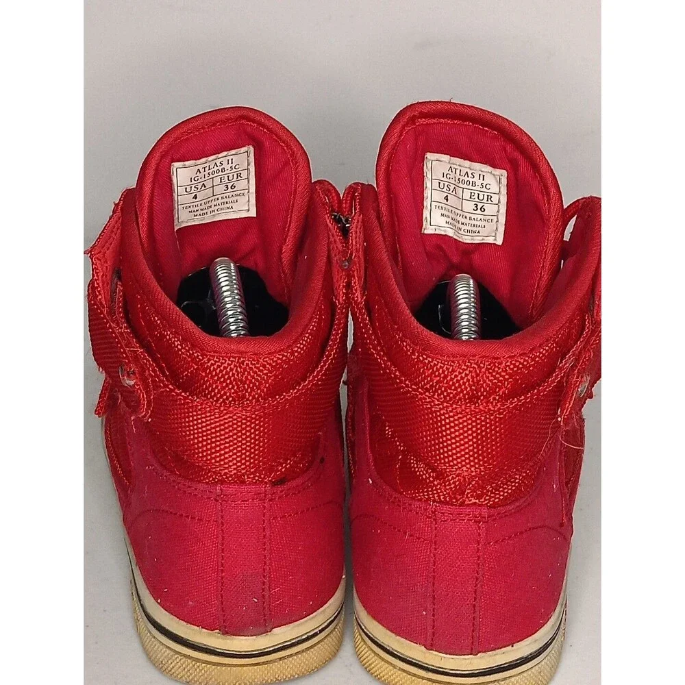 Vlado Atlas II Red Mono Footwear Size US 4 High Top Men’s Shoes Basketball